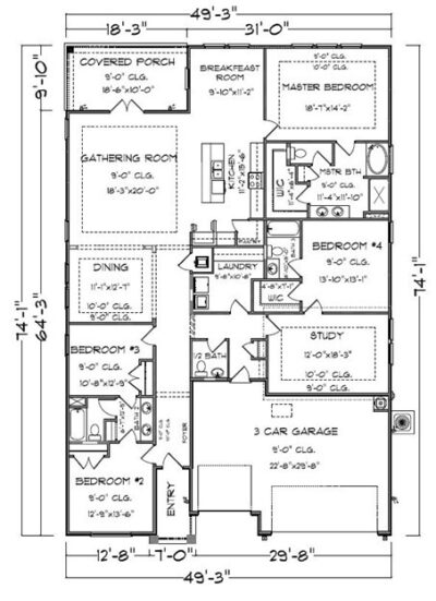 999 F Plan Chadwick Estates SQFT 2785