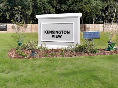 A Kensington View Community Entrance enhanced