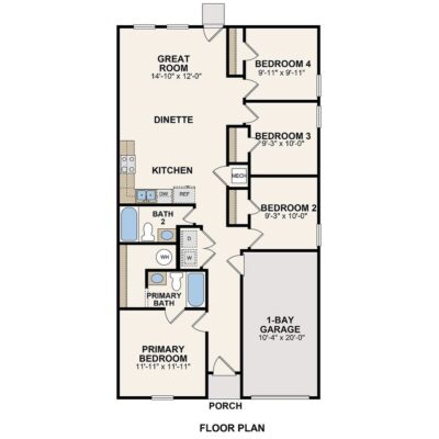 999 F Plan Hope Farms Place SQFT 1209