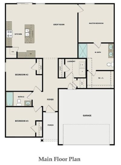 999 F Plan Kendall Lake Walk SQFT 1399