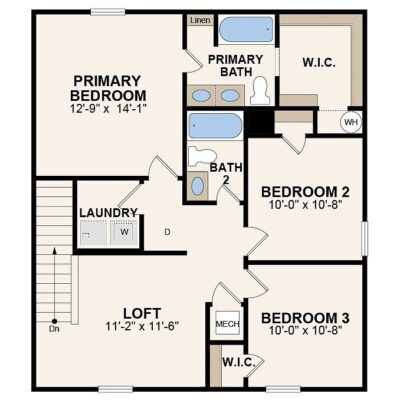 999 2nd F Plan Millstone SQFT 1606