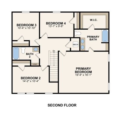 999 F Plan Crockett Reserve 2nd floor 01 SQFT 2217 Floor Plan 2nd